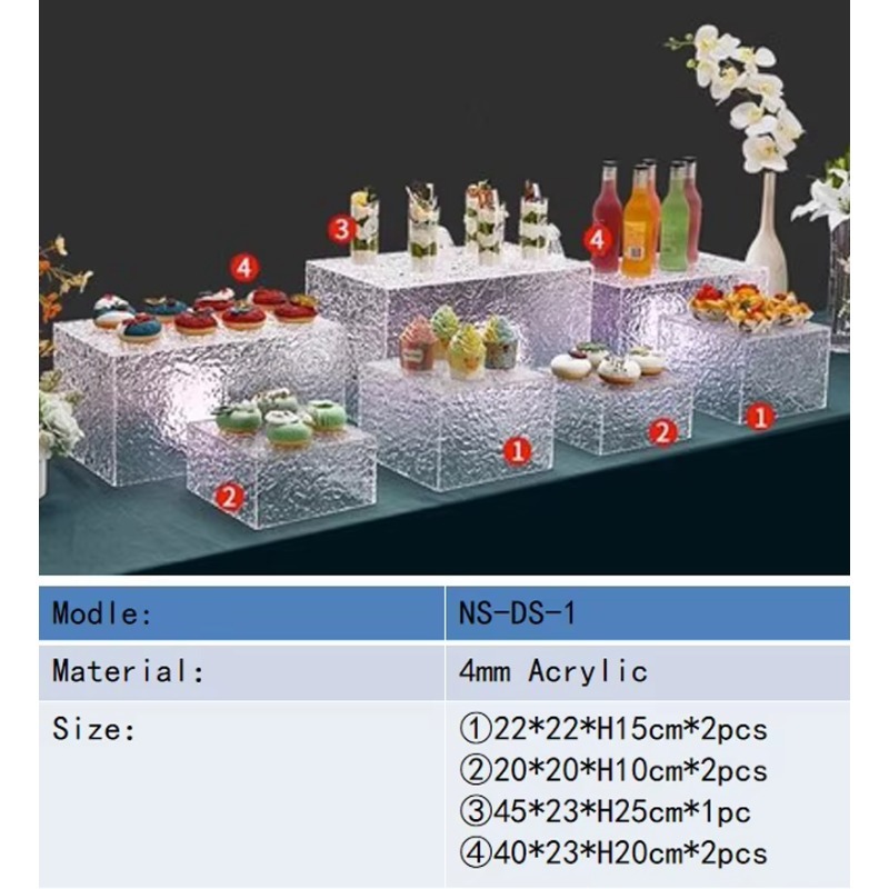 Boîte transparente en acryliqu - Display Risers Set avis et prix